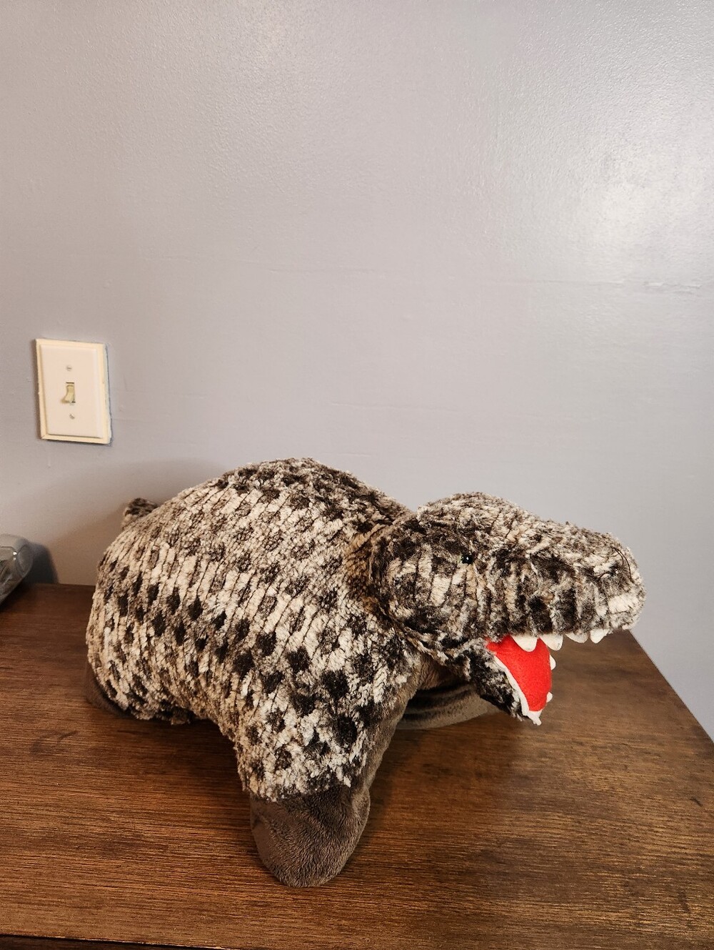 My Pillow Pets 2009 T-Rex Large Shaggy Brown/Gray